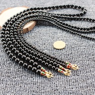 Thailand Amulet Black Agate Men Women Amulet Chain 10MM 8MM 6MM 4MM Black Agate Amulet Necklace Rope