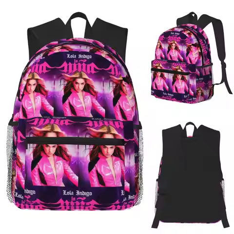 Spanish Lola Indigo Student Backpack School Bag Hiking Travel Daypack for Boys Girls Bookbag Shoulde