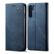 XICCI Wallet Phone Case for OPPO A91/F15 Magnetic 360 Retro Leather Credit Card Money Slot Back Cove