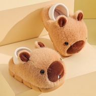 [Happy Pippi Life Store] Cartoon Cute Kapibara Children's Cotton Slippers Autumn Winter Cute Indoor 