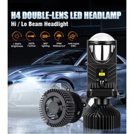 Mini H4 LED Projector 80000LM 180W Car Headlight Bulbs Bi LED Lens Projector LHD RHD H4 High and Low Light Lens Headlight12V 24V