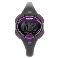 【100% Original】✑Timex Ironman Essential 10 Mid-Size Black Purple Resin Strap Watch T5K523 SPORTS