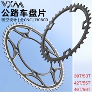 VXM Foldable Self-owned Road Bike 130BCD Chainring Disc 39/42/46/55/56T Chain Wheel Modified Power D