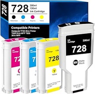 728 Ink Cartridge 130ml for HP 728 HP728 Ink Cartridge F9J66A F9J68A F9J67A F9J65A Compatible with H