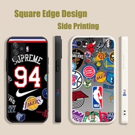 NBA teams logo design GQJ14 For Redmi Note 10 11 11s 10T Pro Prime Max 9T 10C Phone Case Square Edge