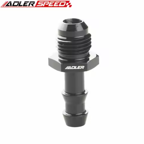 ADLERSPEED AN4 AN6 AN8 AN10 AN12 AN16 Male To 4mm 6mm 8mm 10mm Barb Straight Hose Fitting BLACK