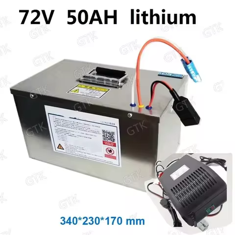 Gtk 72v 50Ah 100Ah 100A Rechargeable Battery Li-ion Battery with Built-in BMS for Bombers, New Energ