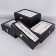 Kotak Jam Tangan Mewah Qingyu Packaging dengan Cat Hitam Matte 6120 Slot, Kotak Penyimpanan Jam Tang