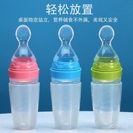 New Baby Rice Paste Bottle Baby Silicone Nursing Bottle Squeeze Spoon Baby Food Bottle Rice Cereal Spoon Porridge Feeder