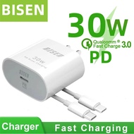 BISEN BC930 30W GaN PD Type C Fast Charging Charger for SAMSUNG Huawei Xiaomi Realme
