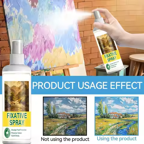 Art Fixative Spray 100ml Paint Coating Artwork Spray Fixative for Painting Crafts Art Wallpaper Acry