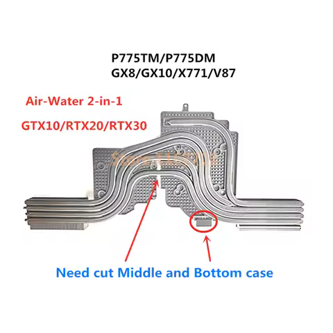 DIY Customized Water-Air 2-in-1 CPU Cooler Heatsink Radiator For Clevo P775 P775TM1-G P775DM2 DM3 Ha