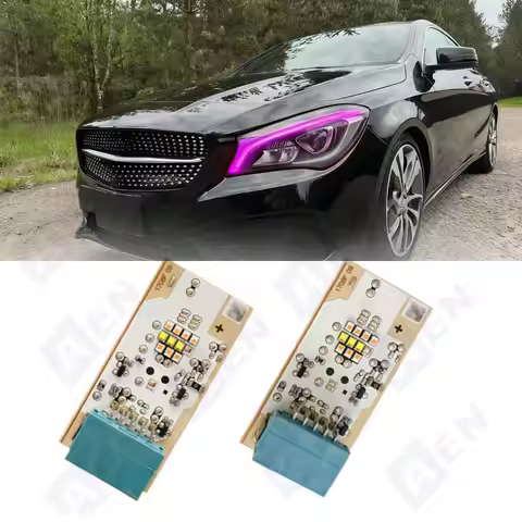 Blue Daytime Running Light DRL LED Boards For Mercedes CLA C117 X117 GLA 200 180 250 220 LED Headlig