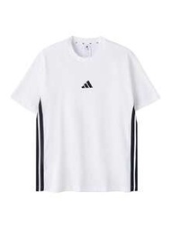เสื้อยืดกีฬาผู้ชาย & เสื้อกล้าม M 3S SJ T2026 ฤดูร้อนใหม่ สีขาว หลวม คอกลมล้วน เสื้อยืดกีฬาแขนสั้น J