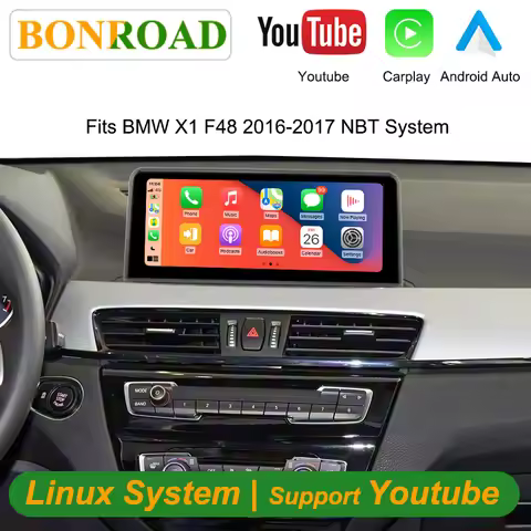 BONROAD 10.25" Linux Touch Screen Car Radio for BMW X1 F48 2016-2017 NBT System, Wireless CarPlay An