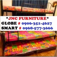 beds double deck BUNK BED FRAME with PULL OUT and ORDINARY FOAM 36*48*75 CASH ON DELIVERY ONLY #0221