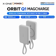 X-ONE POWER ORBIT Q1 MAGCHARGE Wireless Powerbank with Built-in USB-C Cable 10000mAh 22.5W Fast Char