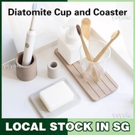 Diatomite Toothbrush Holder Diatomite Tray Bathroom Diatomite Coaster Diatomite Cup