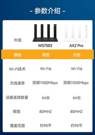 Huawei router WS7002 Gigabit port supports 5G dual-band household large-sized WIFI6 wireless routing