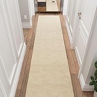 Ottomanson 2'7" x 16' Non-Slip Shag Runner Rug – Soft, Stain Resistant, Custom Size Carpet for Hallw