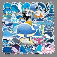 51pcs Whale Stationery Box Stickers Anime Stickers Waterproof Stickers Luggage Stickers Water Bottle Stickers Guitar Stickers Graffiti Stickers