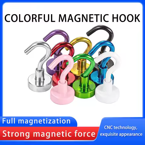 E12 E16 E20 E25 E32 Multiple Colors Strong Magnetic Hooks Practical Load Bearing Hook Multi-Purpose