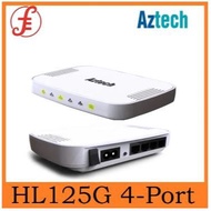 Aztech HL125G Homeplug AV 500Mbps 4-Port Gigabit Switch
