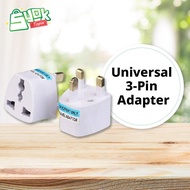 [Travel 3-Pin Adapter] Universal 3-Pin Adapter Plug Head UK 3 Pin Adapter Socket US/EU/AU to UK Plug Adapter