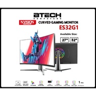 NVISION ES32G1 165HZ CURVED VA PANEL 32” WITH GAMING RGB LIGHT EFFECT GAMING MONITOR