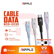 Ripple 60W data cable Fast Charging Type-C to C Colorful fast Charging charger FOR iPhone ios