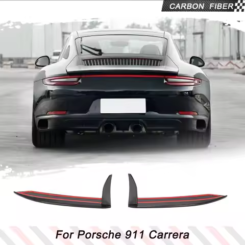 Carbon Fiber Car Rear Bumper Splitters Spoiler for Porsche 911 Carrera 4 2017 Auto Car Rear Splitter