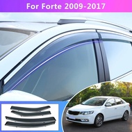 Car Styling Smoke Window Sun Rain Visor Deflector Guard For KIA FORTE 2009 2010 2011 2012 2013 2014-