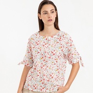 BOSSINI WOMEN Elbow Sleeve Floral Print Top