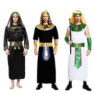 Halloween Man Boys Rameses King Dress Ancient Egypt Cleopatra Pharaoh Thutmose Black Robe Cosplay Co