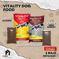 VITALITY DOG FOOD 1 KILO PUPPY  ADULT (REPACKED)