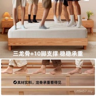 Real Rental Room Oak Master 1m Household Bed 1.2m Wooden Bed Double Bed Single 1.5m Bed Frame Modern