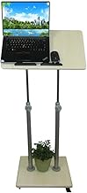 YWAWJ Commercial Furniture Laptop Ergonomic Mobile Stand Up Desk Muti-Purpose Rolling Podium Wheels Lifting Table Station