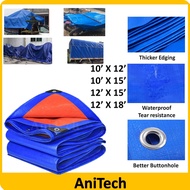 ANITECH Blue Orange Water Resistance Waterproof Flexible Sheet Canvas Tarpaulin Sheet Canvas Ready M