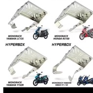 OFFER -YAMAHA LC135 V8 LC135 V2-V7 Y15 Y16 SYM VF3I 3B RACK LIPAT STAINLESS STEEL ADJUSTABLE TOP BOX