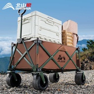 Camper Trolley Outdoor Camp Trailer Foldable Large Camp Bike Travel Picnic Camping Trolley