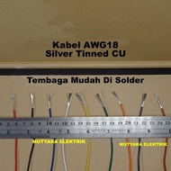18AWG Silver Stranded Cable Tinned Cu AWG18 AWG 18 Stranded White Cable/ Silver Tinned Cooper/ AWG18