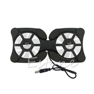 Foldable Cool Cooler Cooling USB Dual Fans Notebook Stand Fan Pad w/2 Fan for 14.1   Laptop Notebook