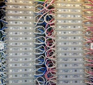 Led hắt 7 màu 12v led 3 mắt 5054 vỉ 20 thanh - 7 màu 3 mắt