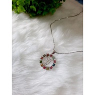 糖果碧玺大牌LV银项链 🍬 LV Silver Necklace Set