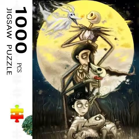 1000 pcs Puzzle for Adult Corpse Bride Horror Movie Games Educational Toys Christmas Gift Decorative