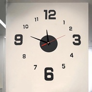 outlet 3D Wall Clock Acrylic Frameless Digital Clock Mirror Wall Sticker For DIY Living Room Bedroom