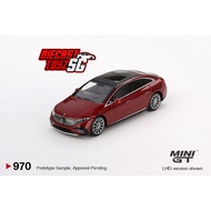 (( READY STOCKS )) MINI GT #970 1/64 Mercedes-Benz EQS 580 4MATIC Red Metallic (RHD)