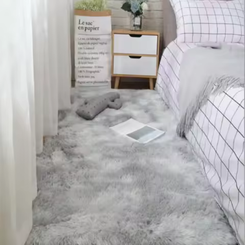 VIKAMA Fluffy Rugs Shaggy Bedroom Area Rugs Shaggy Non-Slip Rugs, Machine Washable Soft Shaggy Rugs 