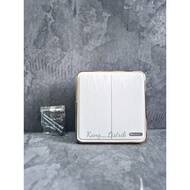 GRANITO MATTE WHITE K02A DOUBLE SERIES SWITCH SWITCH/ WHITE GRANITOHANNOCHS K02A