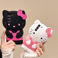 Sanrio Hello Kitty Cartoon 3D Bow Phone Case For Samsung Galaxy S24 Ultra S23 Plus S22 S21 S20 FE Y2